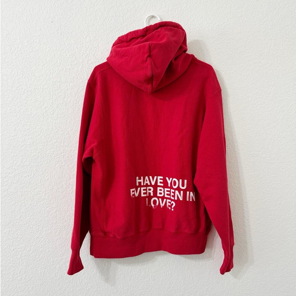 Champion Red Hoodie Have You Ever Been In Love Graphic Sweatshirt